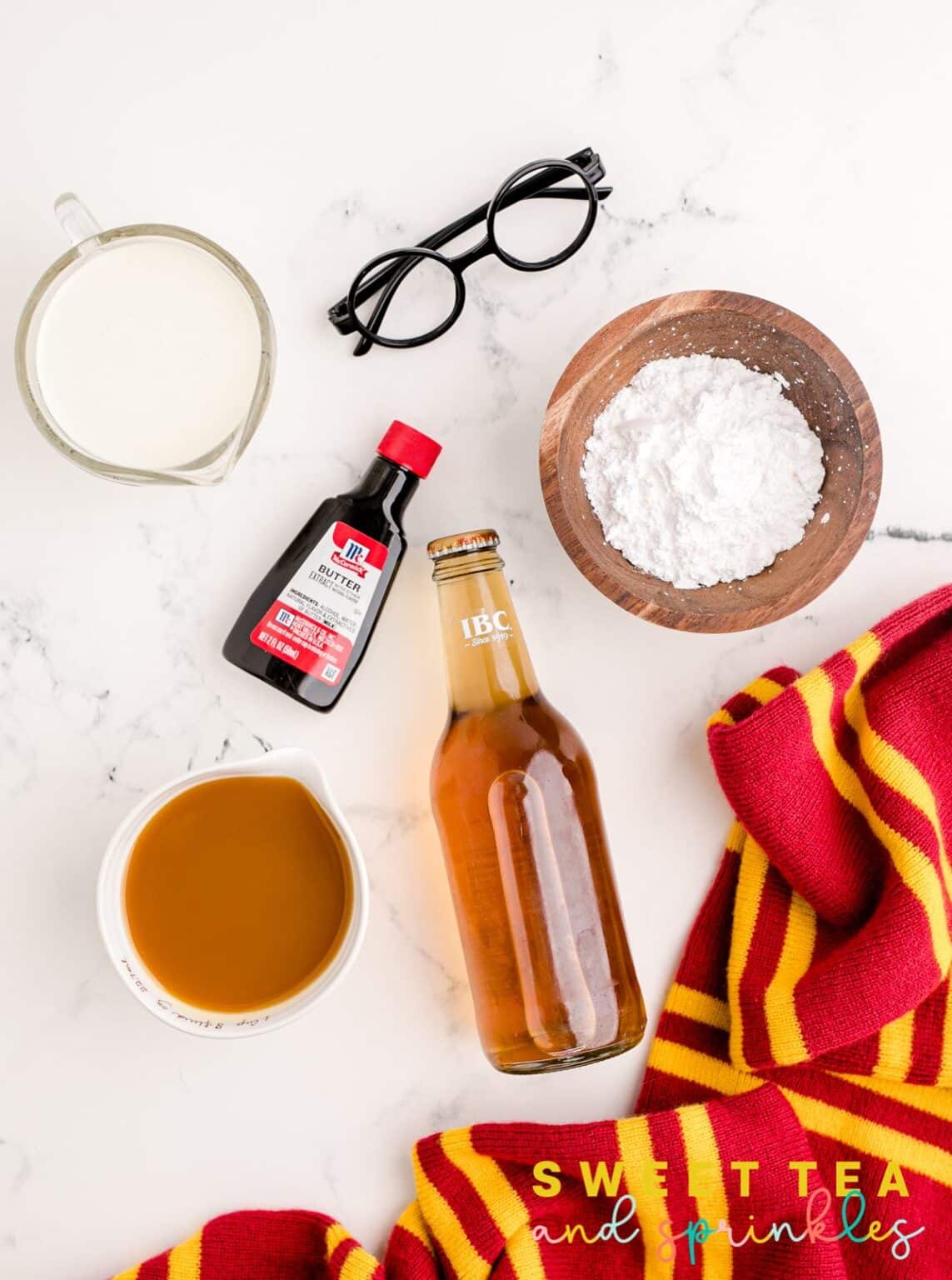 Homemade Butterbeer Sweet Tea and Sprinkles