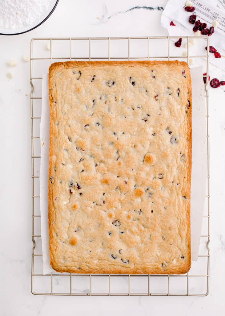 Cranberry Bliss Bars Baked