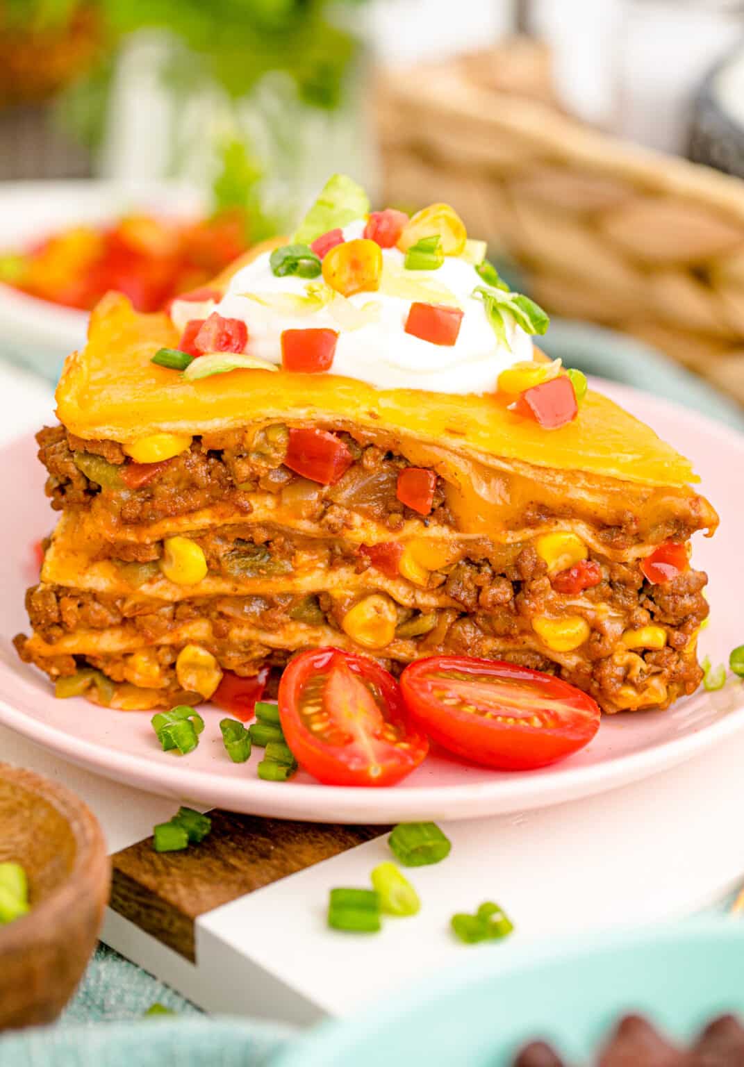 Layered Taco Pie - Sweet Tea and Sprinkles