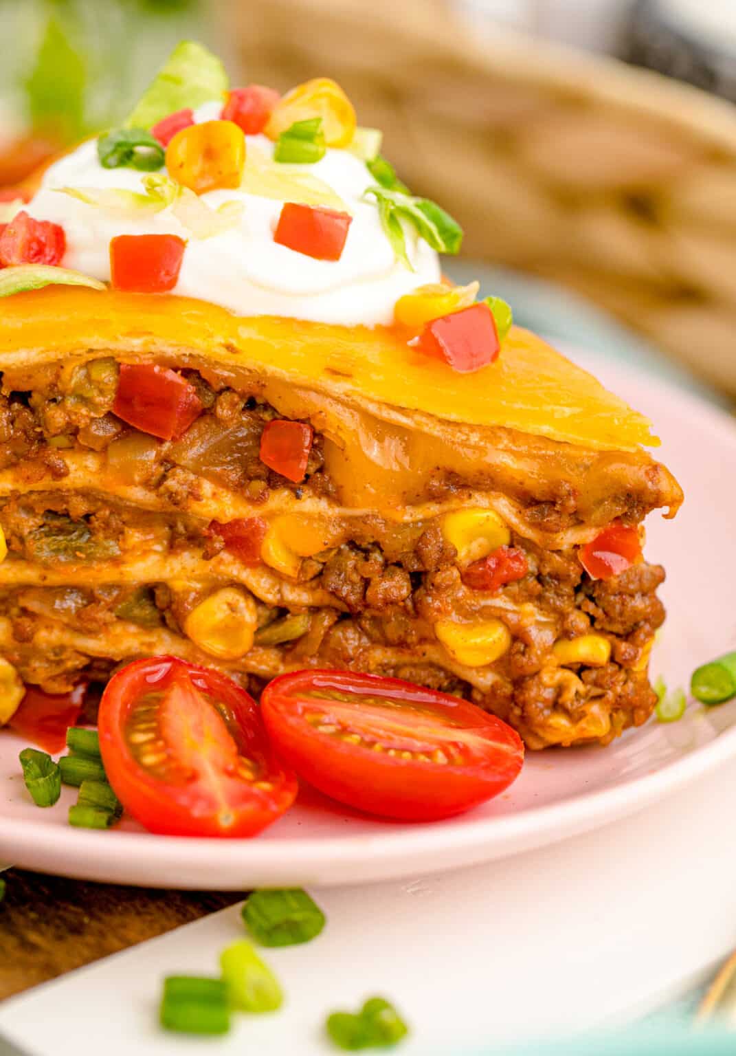 Layered Taco Pie - Sweet Tea and Sprinkles