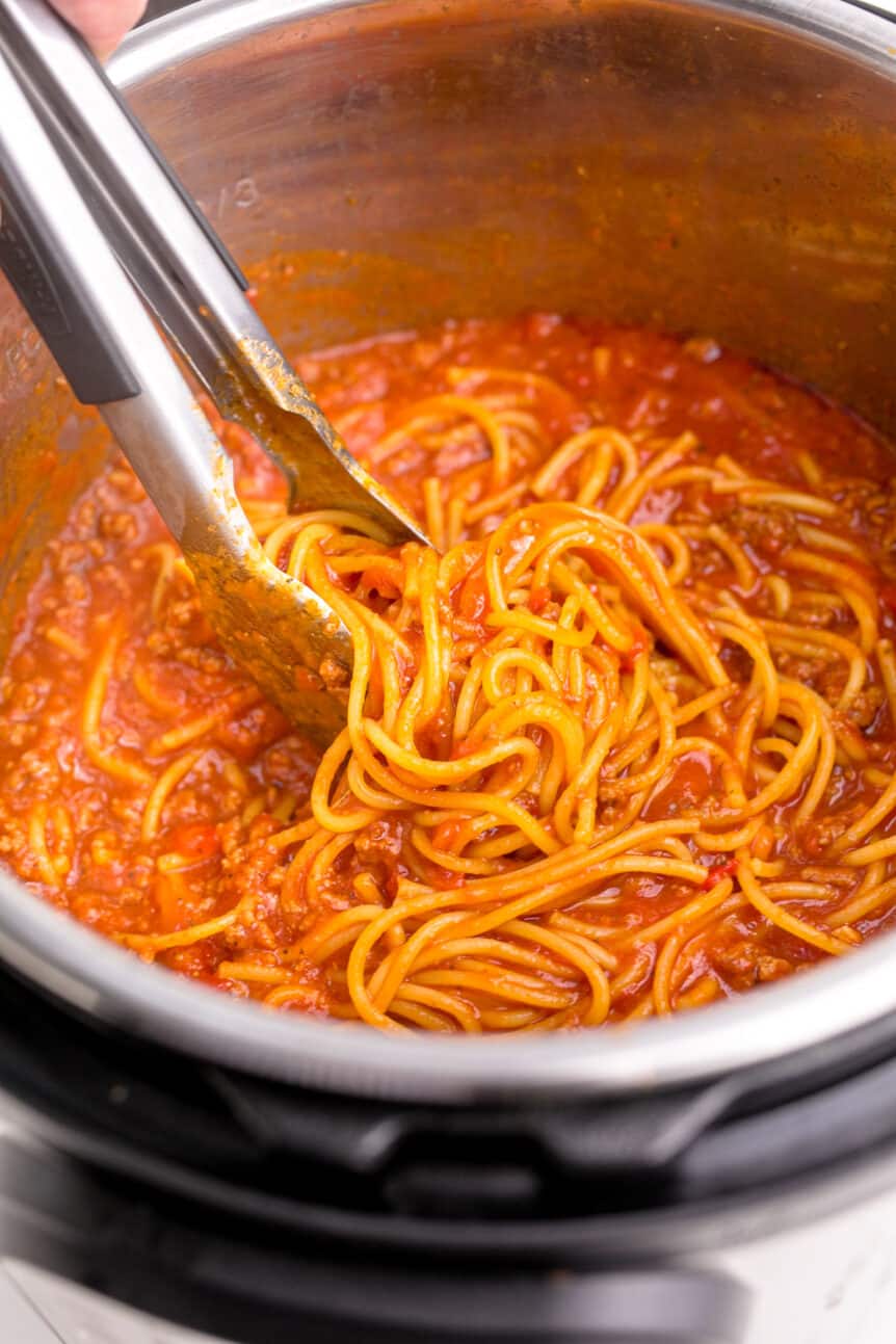 Easy Instant Pot Spaghetti - Sweet Tea and Sprinkles