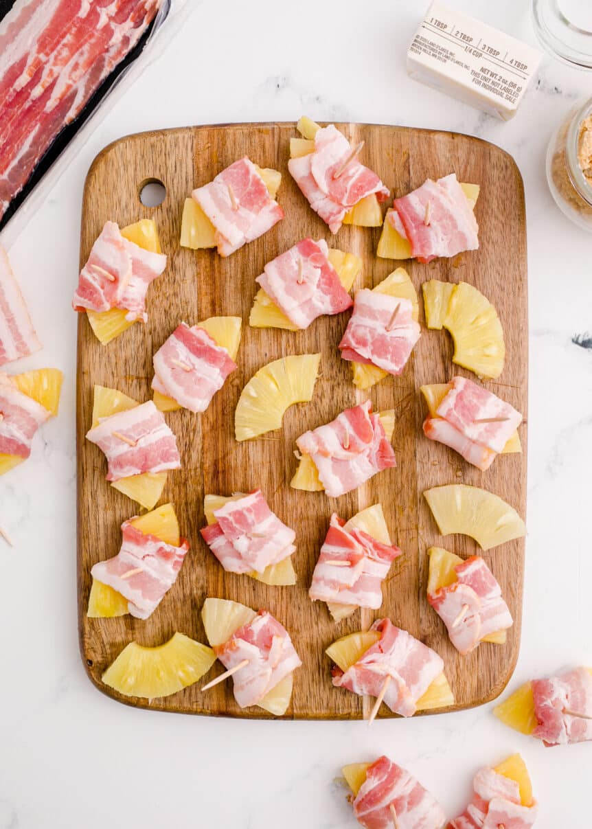 Air Fryer Bacon Wrapped Pineapples Sweet Tea and Sprinkles