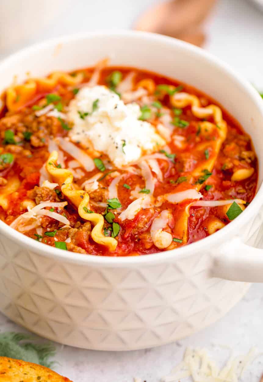 Easy Lasagna Soup Recipe - Sweet Tea and Sprinkles