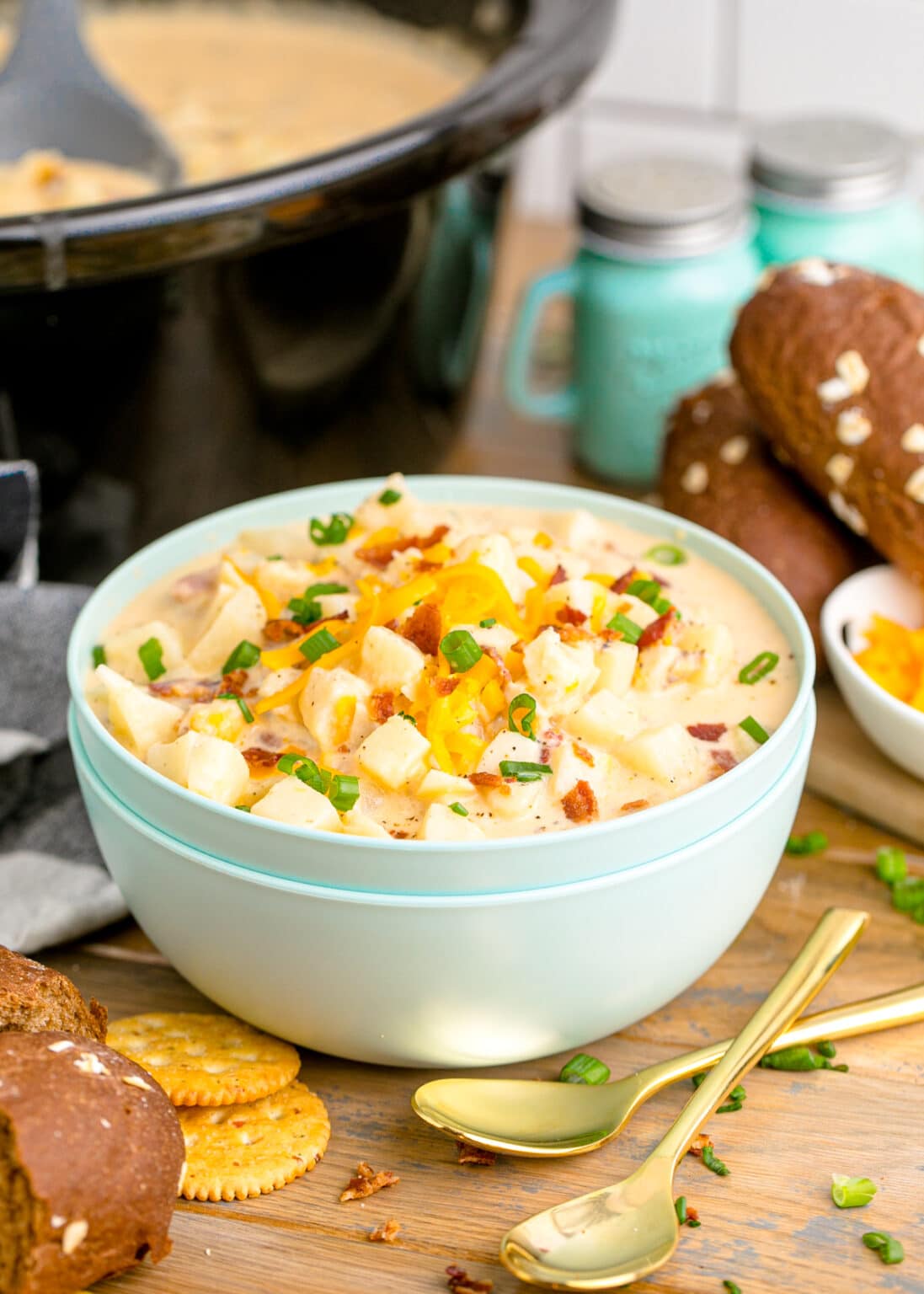 Crockpot Potato Soup with Hashbrowns - Sweet Tea and Sprinkles
