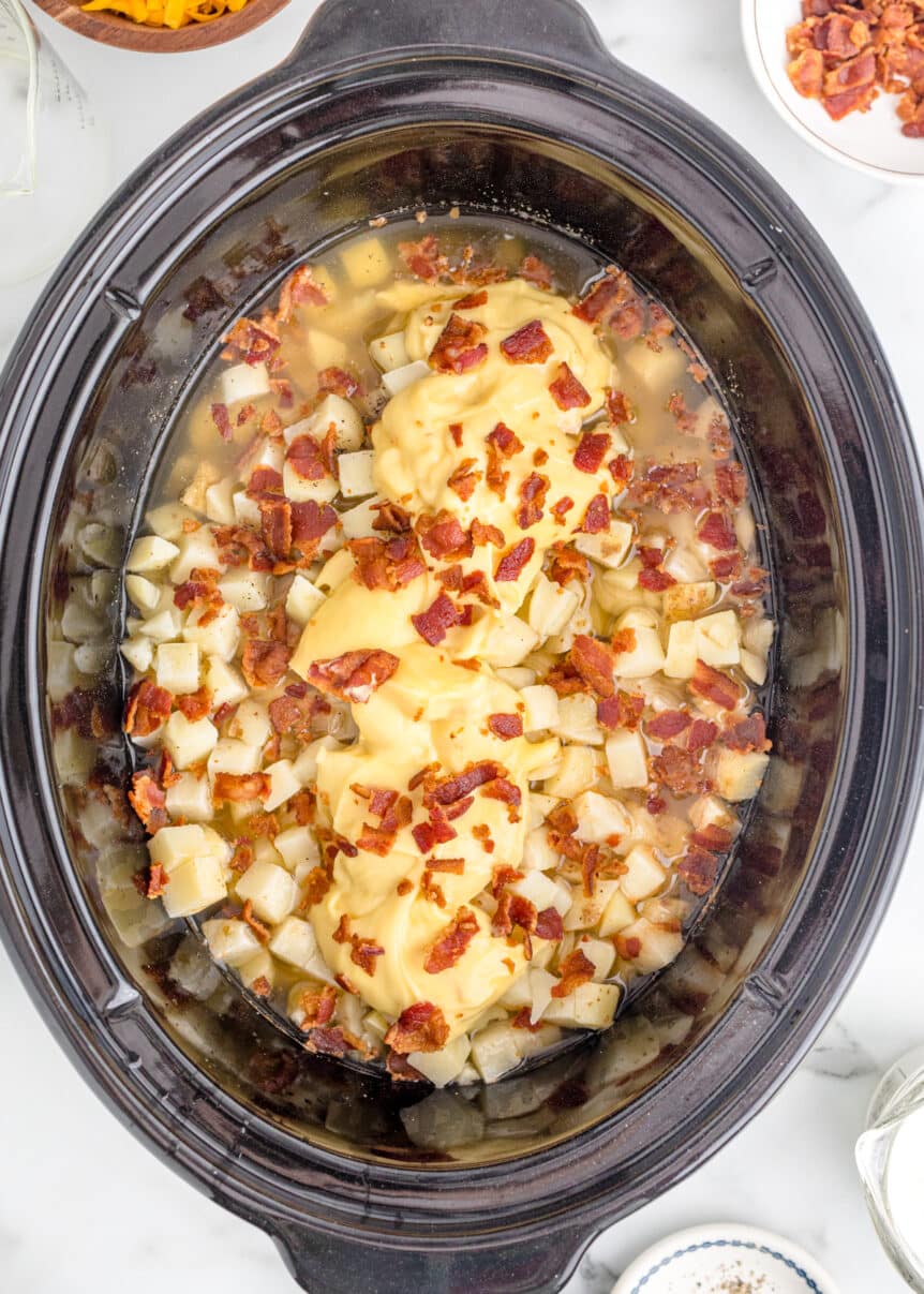 Crockpot Potato Soup with Hashbrowns - Sweet Tea and Sprinkles