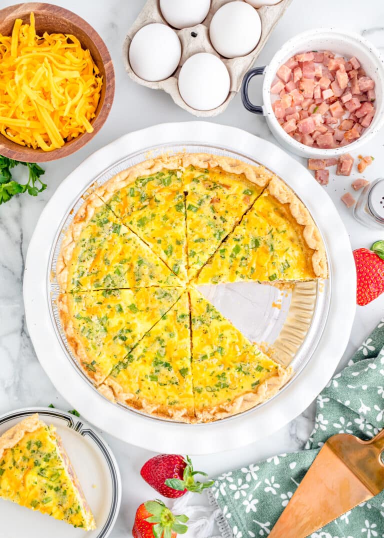 Ham and Cheese Quiche - Sweet Tea and Sprinkles