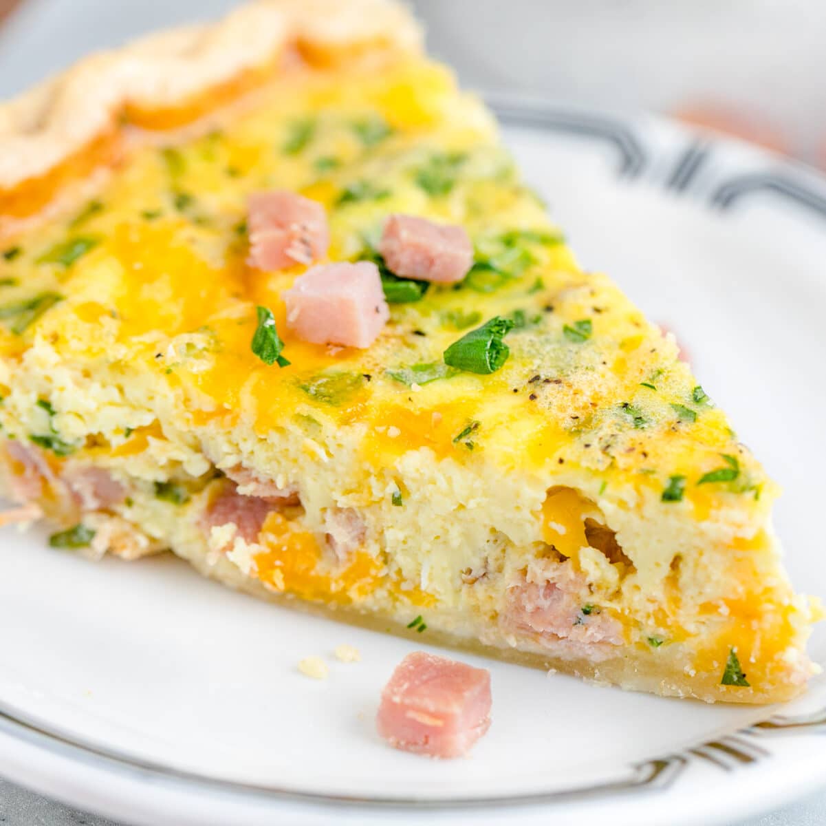 Ham and Cheese Quiche - Sweet Tea and Sprinkles