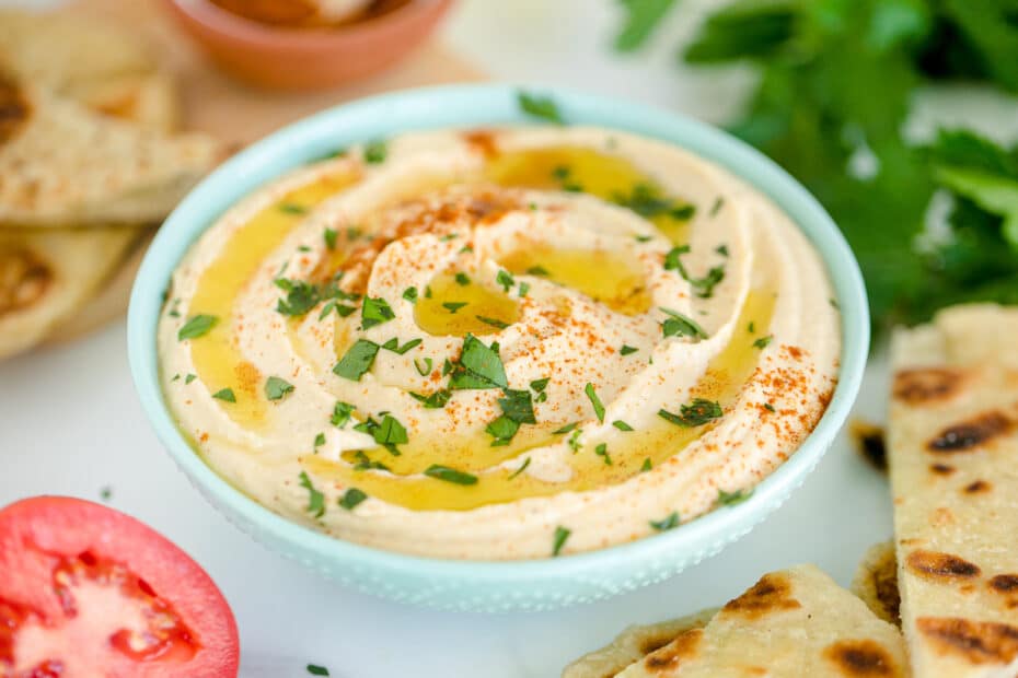 Pita and Hummus - Easy, Homemade & Delicious!