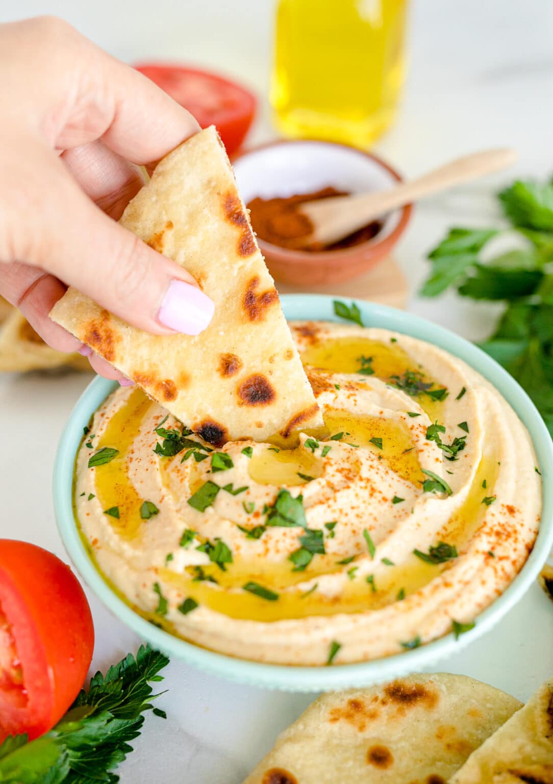 Pita and Hummus Easy, Homemade & Delicious!
