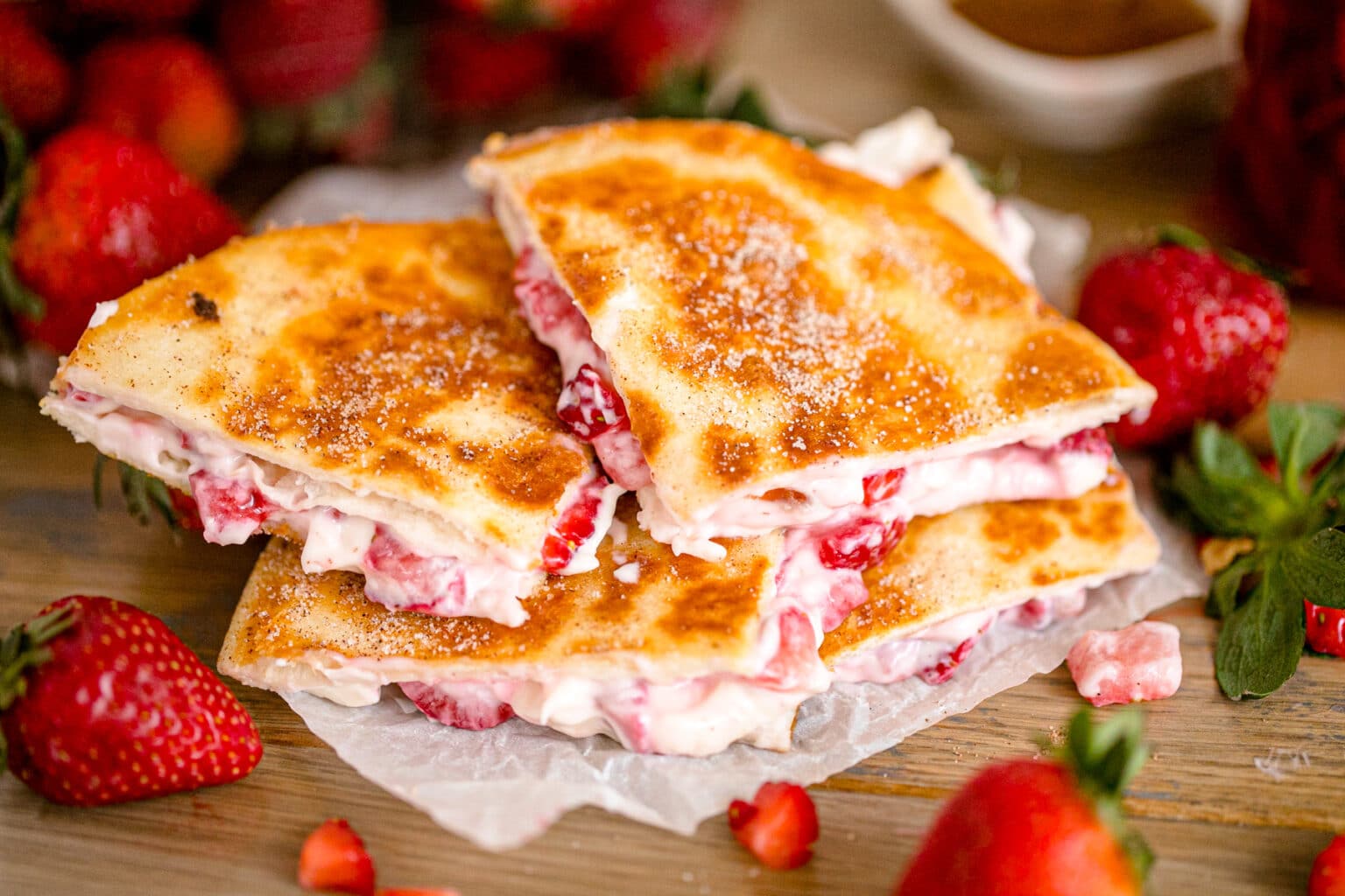 Strawberry Cheesecake Quesadillas Sweet Tea and Sprinkles