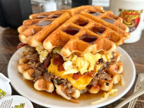 There is no such thing as “too many cups”, waffle house waffle sandwich