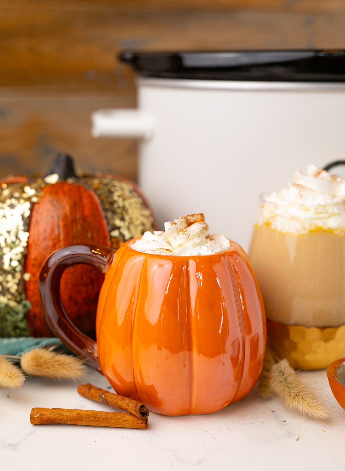 Slow Cooker Pumpkin Spice Latte Sweet Tea and Sprinkles