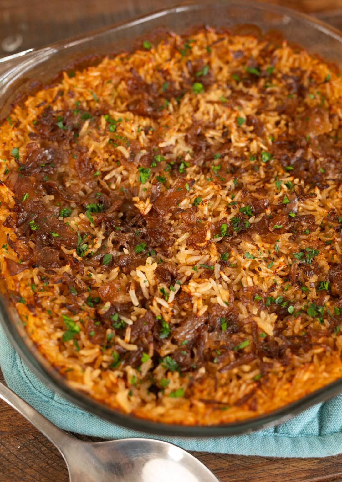 French Onion Soup Rice - Sweet Tea and Sprinkles