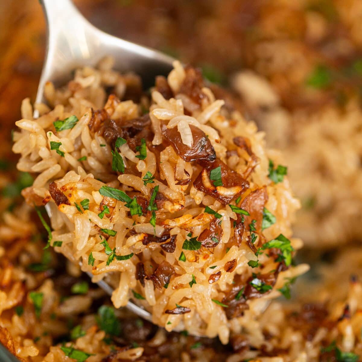 French Onion Soup Rice - Sweet Tea and Sprinkles