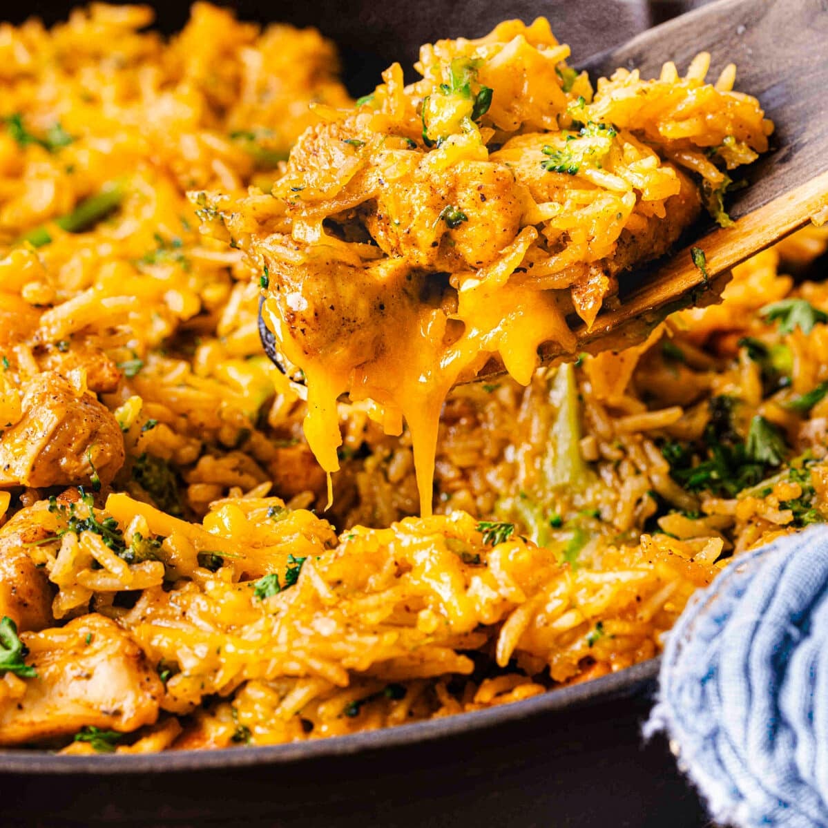 Cheesy Broccoli & Chicken Rice - Sweet Tea and Sprinkles