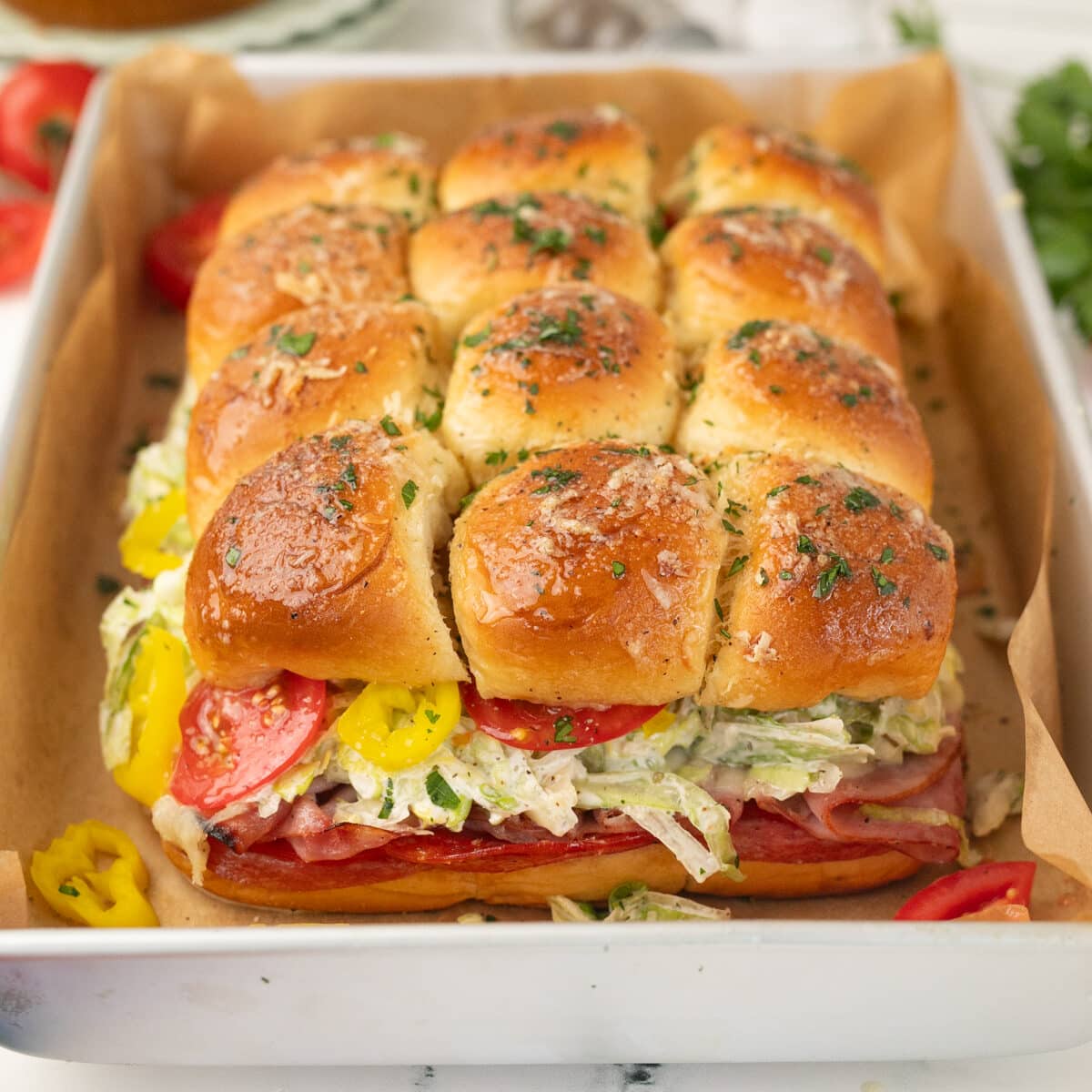 Italian Sub Sliders - Sweet Tea and Sprinkles