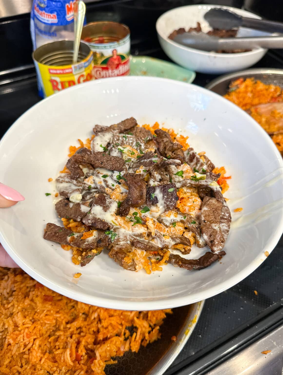 Steak & Queso Rice Sweet Tea and Sprinkles