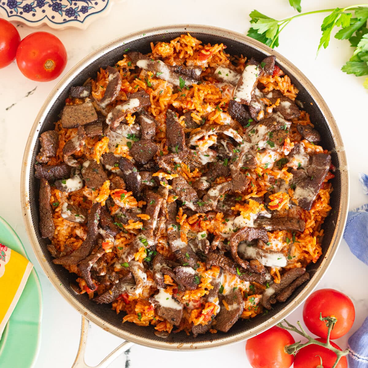 Steak & Queso Rice Sweet Tea and Sprinkles